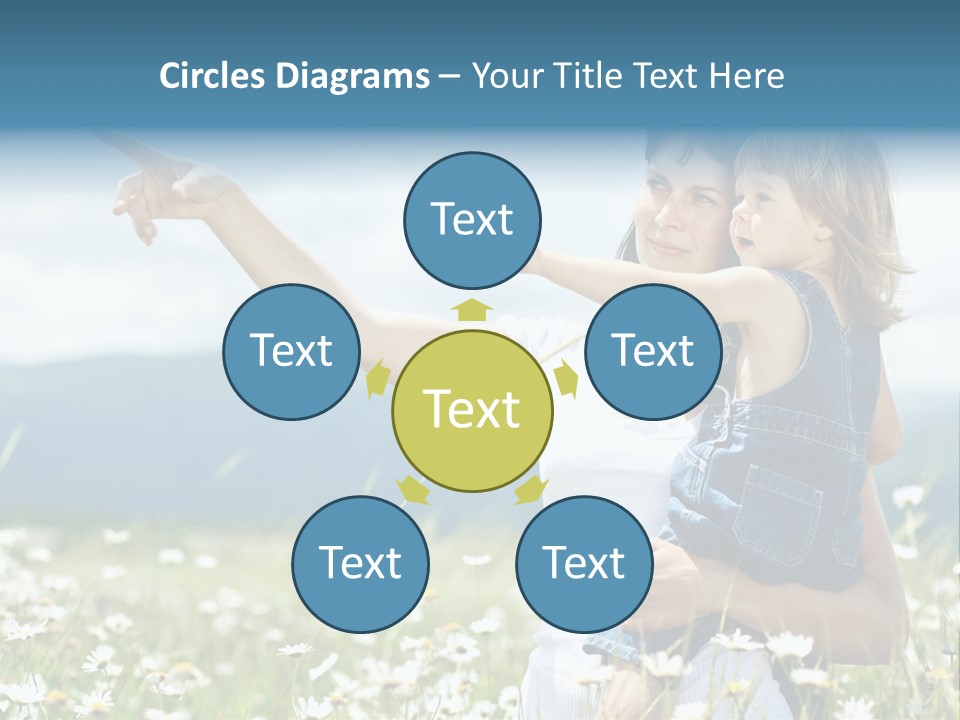 Joyful People Belonging To The Caucasian Race PowerPoint Template