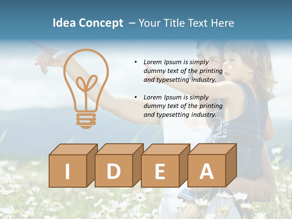 Joyful People Belonging To The Caucasian Race PowerPoint Template