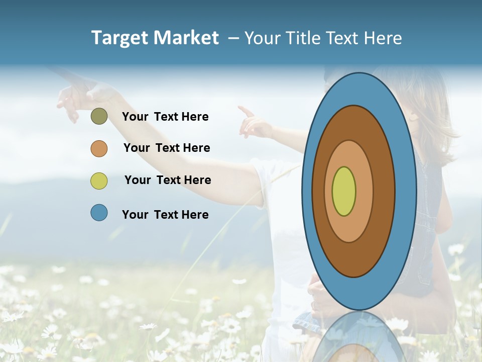 Joyful People Belonging To The Caucasian Race PowerPoint Template