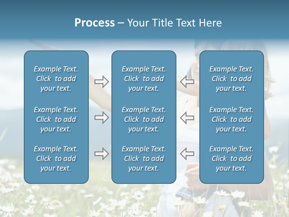 Joyful People Belonging To The Caucasian Race PowerPoint Template