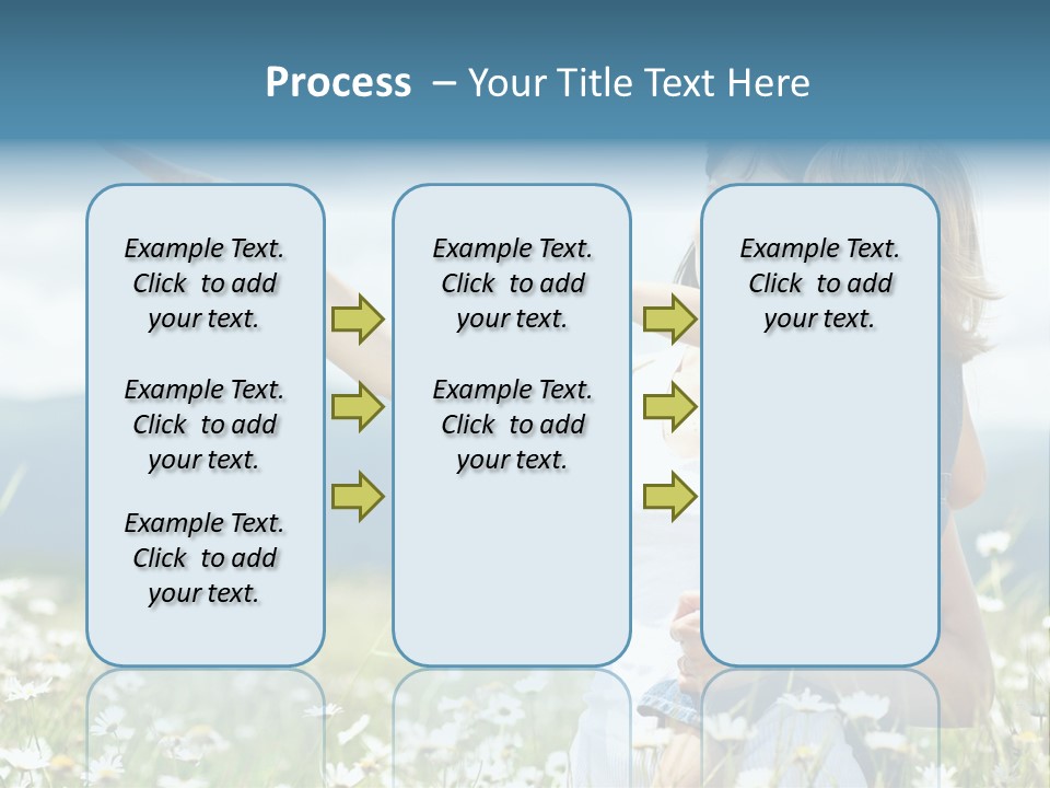 Joyful People Belonging To The Caucasian Race PowerPoint Template