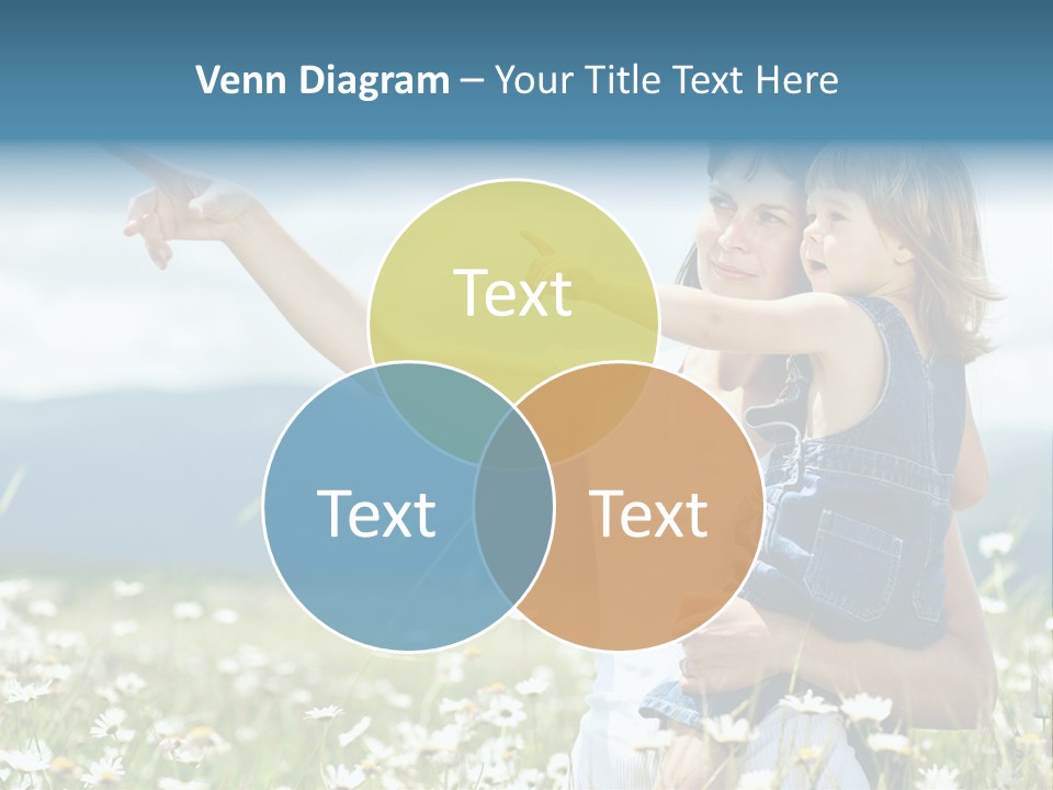 Joyful People Belonging To The Caucasian Race PowerPoint Template