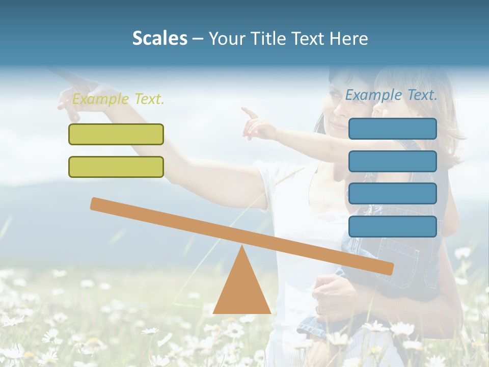 Joyful People Belonging To The Caucasian Race PowerPoint Template