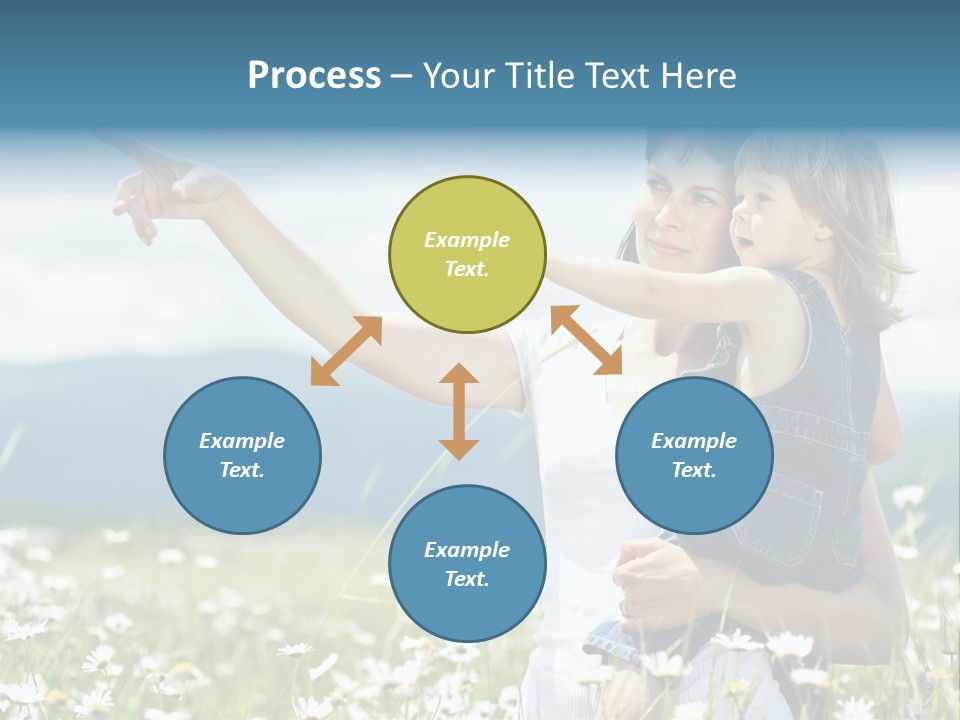 Joyful People Belonging To The Caucasian Race PowerPoint Template
