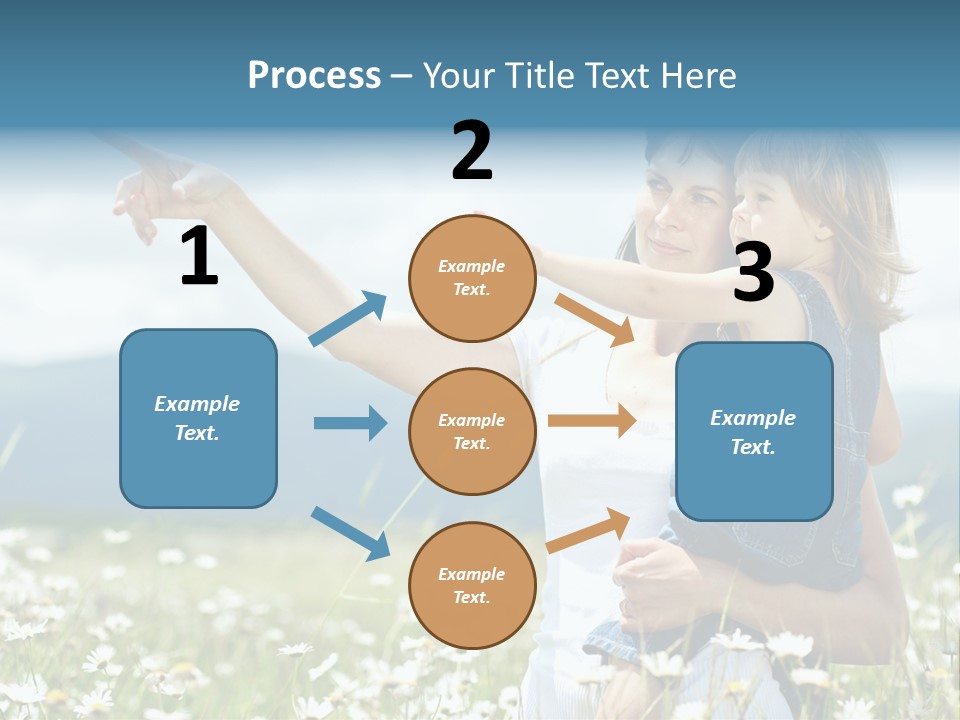 Joyful People Belonging To The Caucasian Race PowerPoint Template