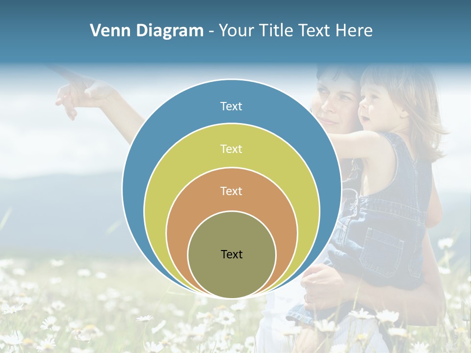 Joyful People Belonging To The Caucasian Race PowerPoint Template