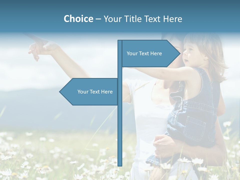 Joyful People Belonging To The Caucasian Race PowerPoint Template