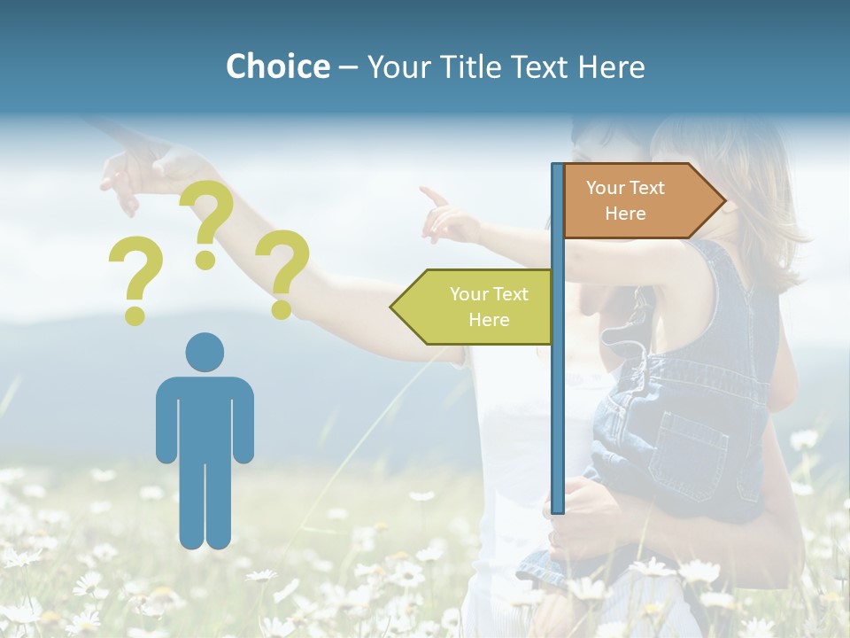 Joyful People Belonging To The Caucasian Race PowerPoint Template