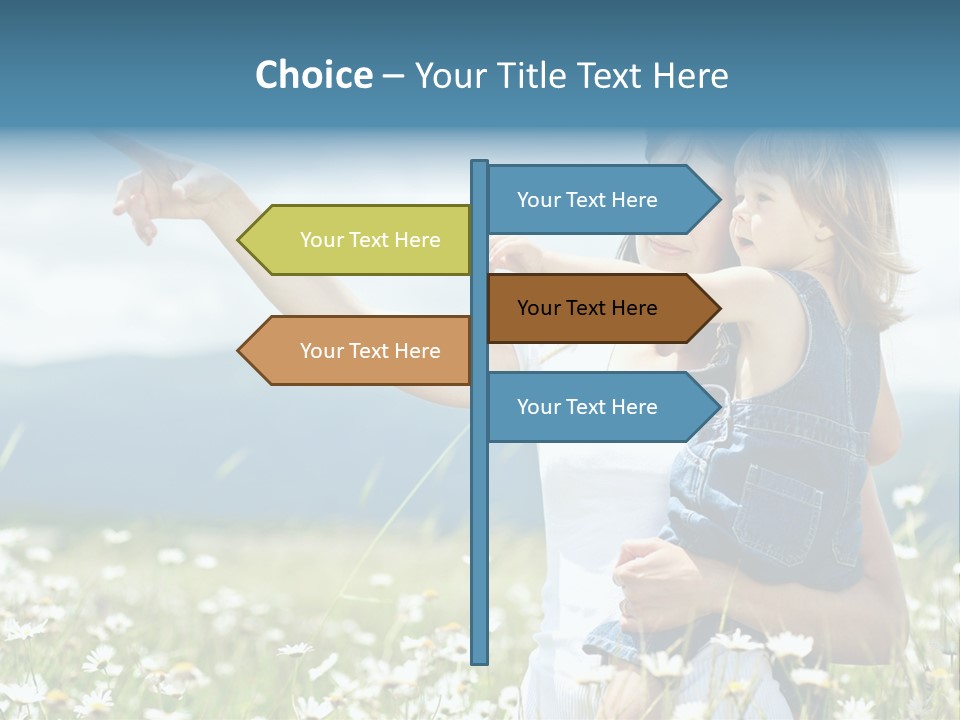 Joyful People Belonging To The Caucasian Race PowerPoint Template