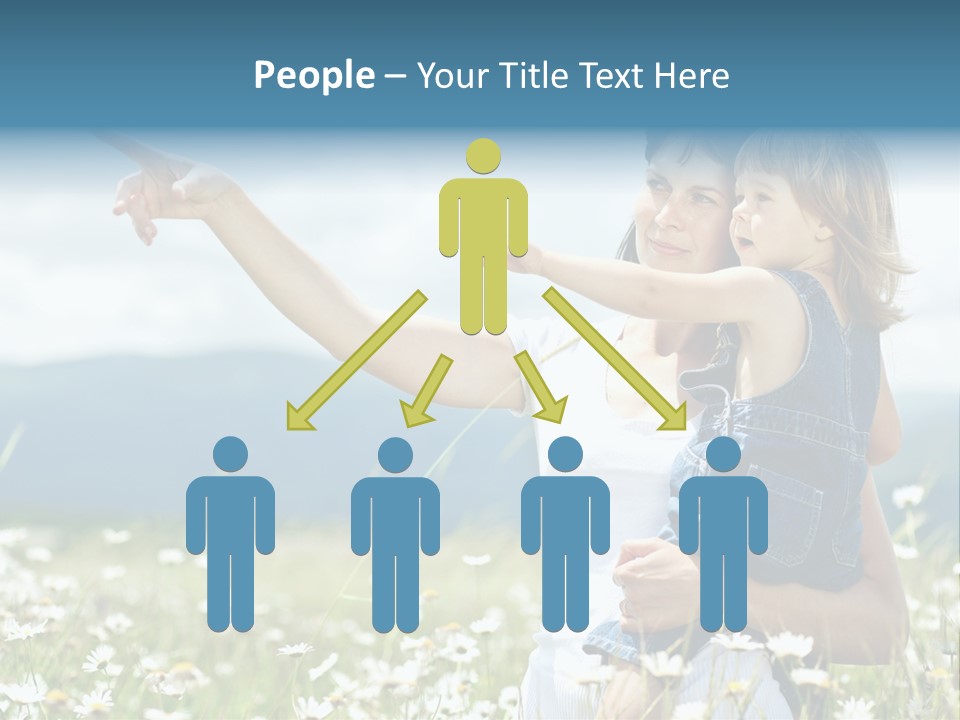Joyful People Belonging To The Caucasian Race PowerPoint Template