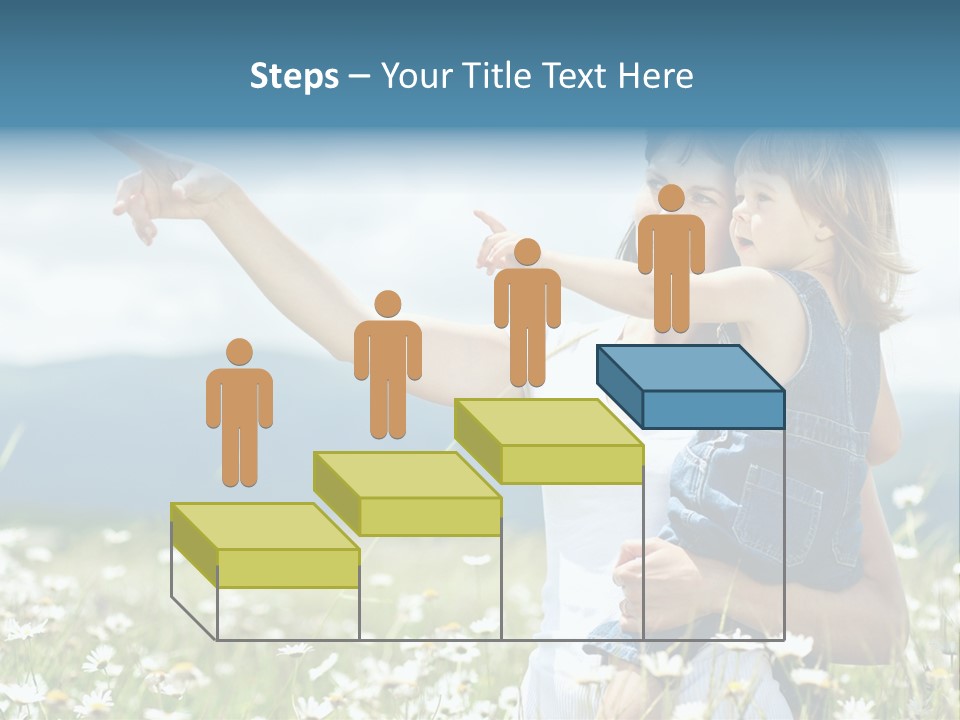 Joyful People Belonging To The Caucasian Race PowerPoint Template