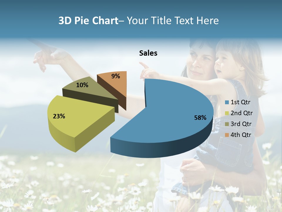 Joyful People Belonging To The Caucasian Race PowerPoint Template