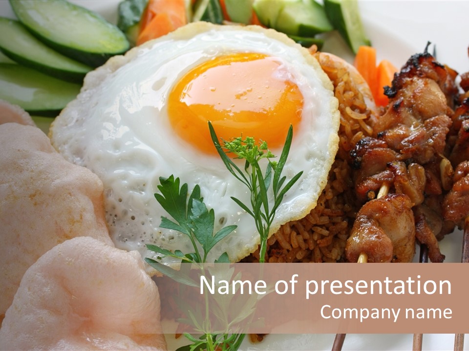 Satay Plate Gourmet PowerPoint Template