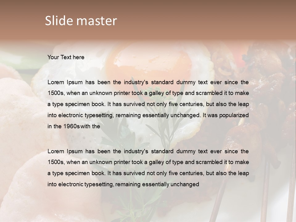Satay Plate Gourmet PowerPoint Template
