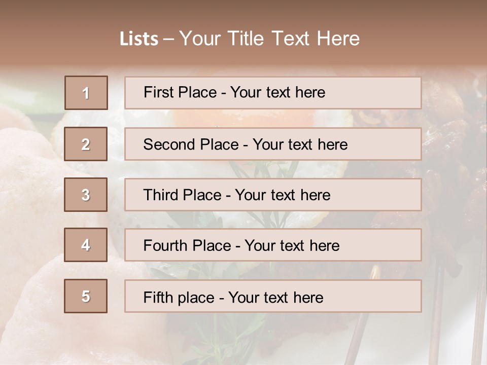 Satay Plate Gourmet PowerPoint Template