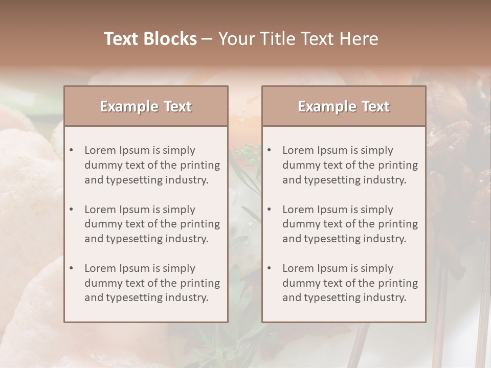 Satay Plate Gourmet PowerPoint Template