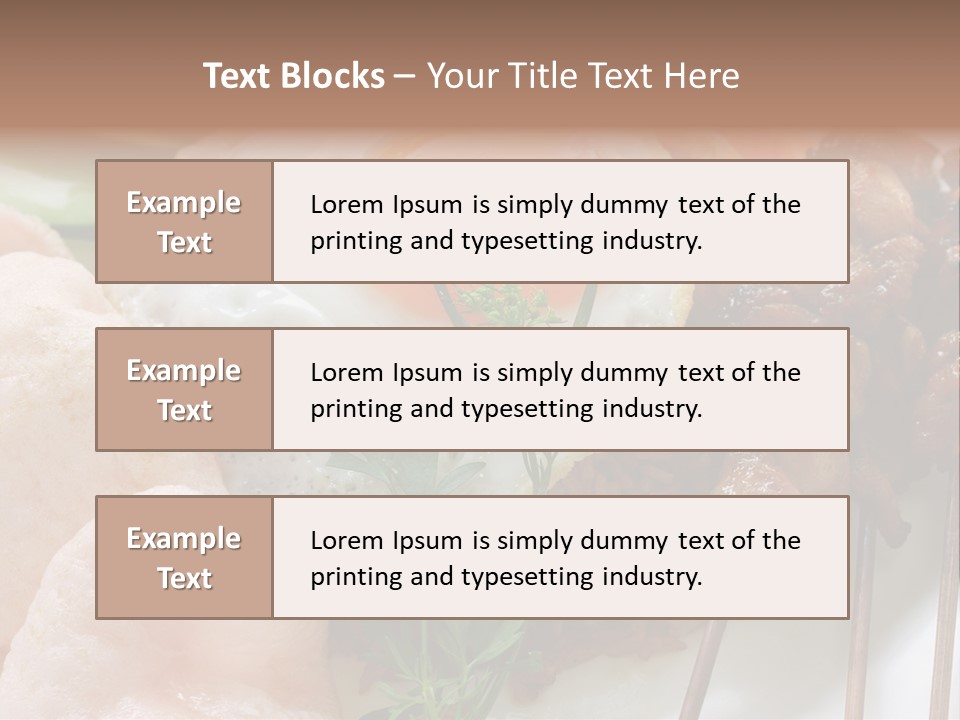 Satay Plate Gourmet PowerPoint Template