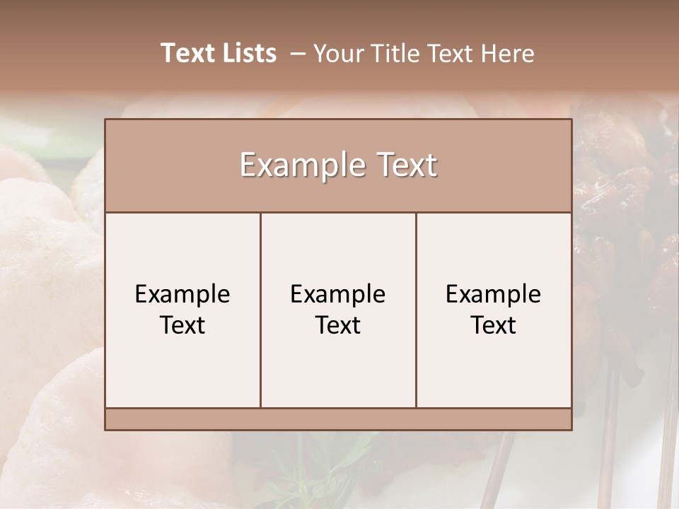 Satay Plate Gourmet PowerPoint Template