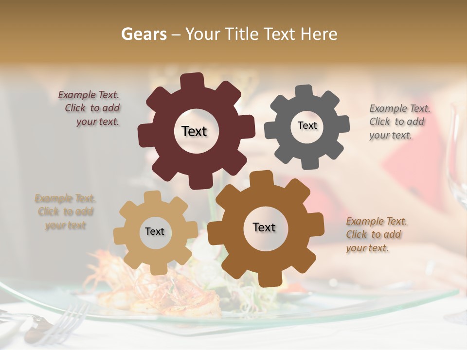 Dish Star Restaurant Gourmet Temple PowerPoint Template