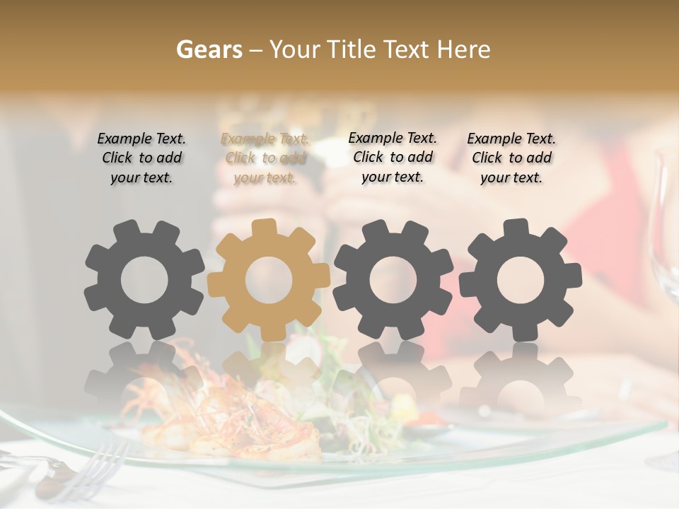 Dish Star Restaurant Gourmet Temple PowerPoint Template