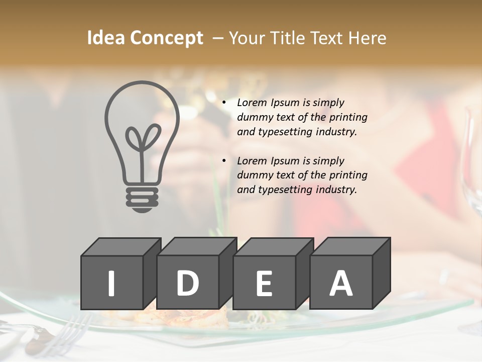 Dish Star Restaurant Gourmet Temple PowerPoint Template