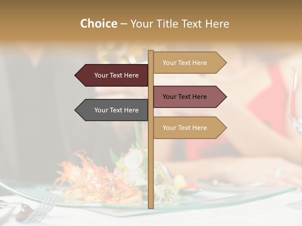 Dish Star Restaurant Gourmet Temple PowerPoint Template