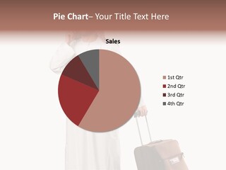 A Man With A Suit And A Suitcase Is Talking On The Phone PowerPoint Template