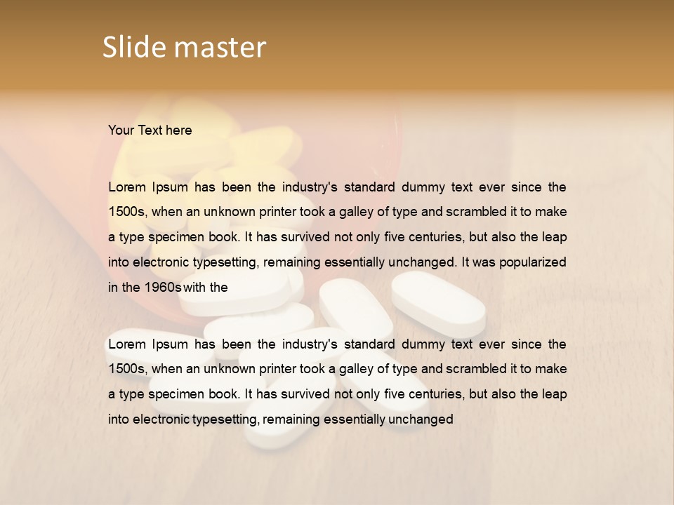 Pharmacy Health Orange PowerPoint Template