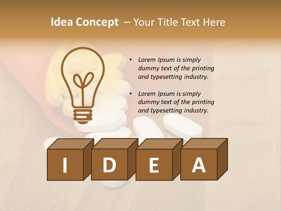 Pharmacy Health Orange PowerPoint Template