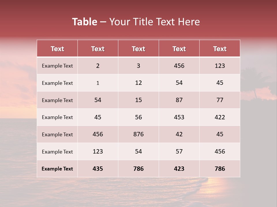 Resort Beach Travel PowerPoint Template