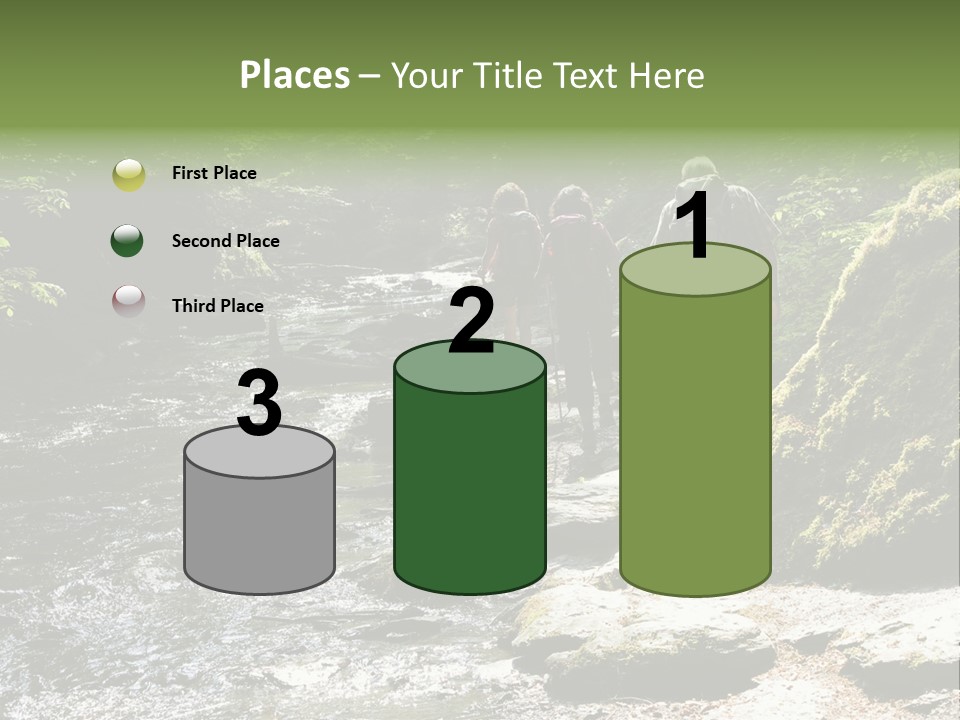 Stream Walking Way PowerPoint Template