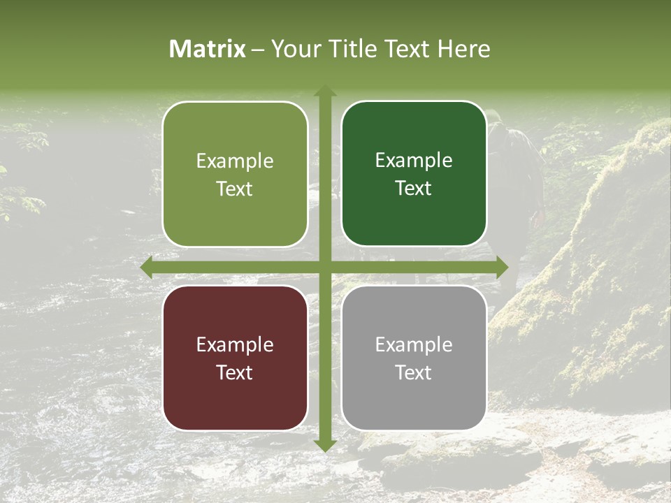 Stream Walking Way PowerPoint Template