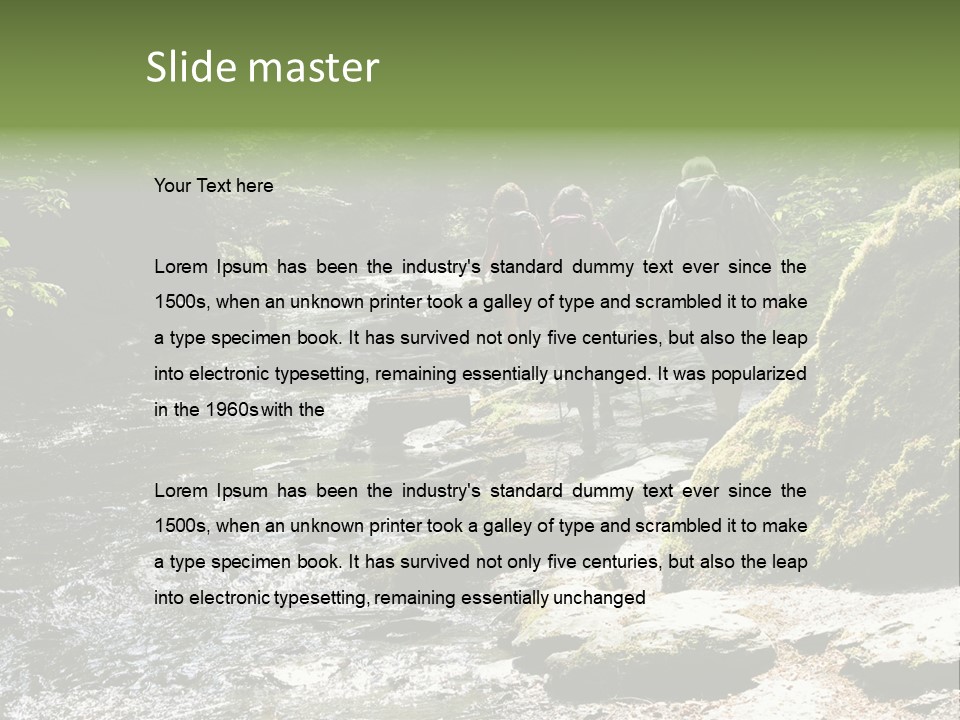 Stream Walking Way PowerPoint Template