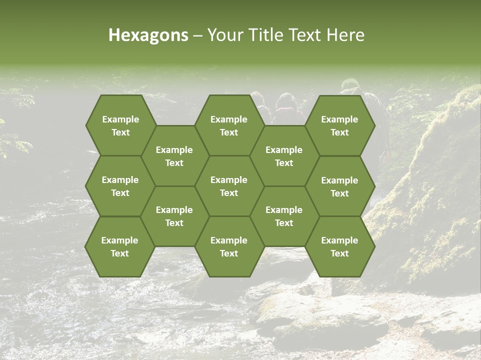 Stream Walking Way PowerPoint Template