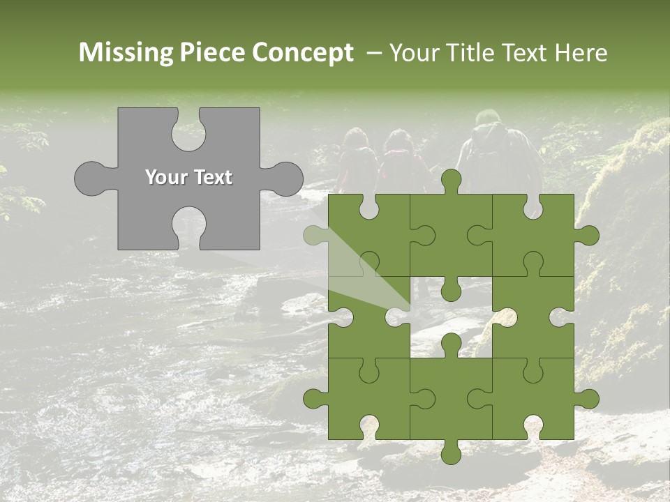 Stream Walking Way PowerPoint Template