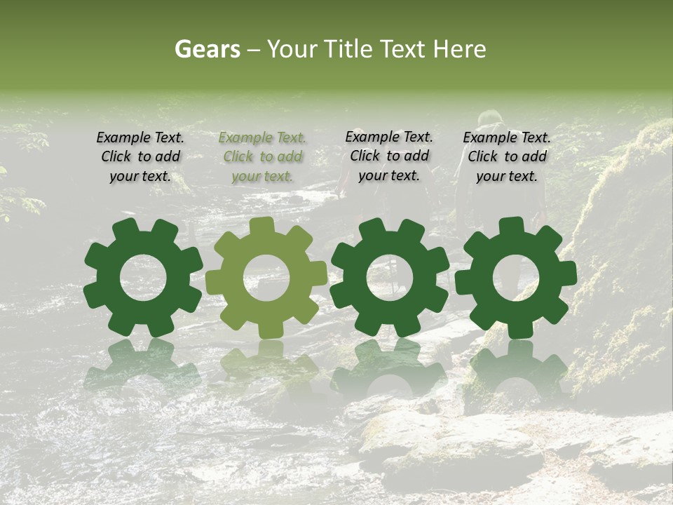 Stream Walking Way PowerPoint Template