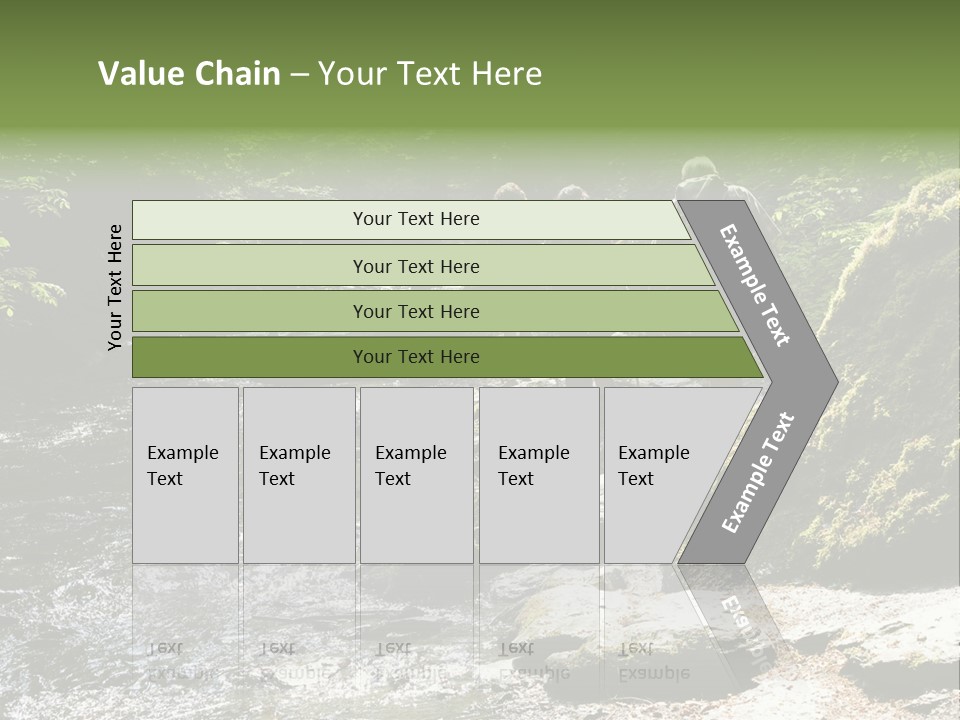 Stream Walking Way PowerPoint Template