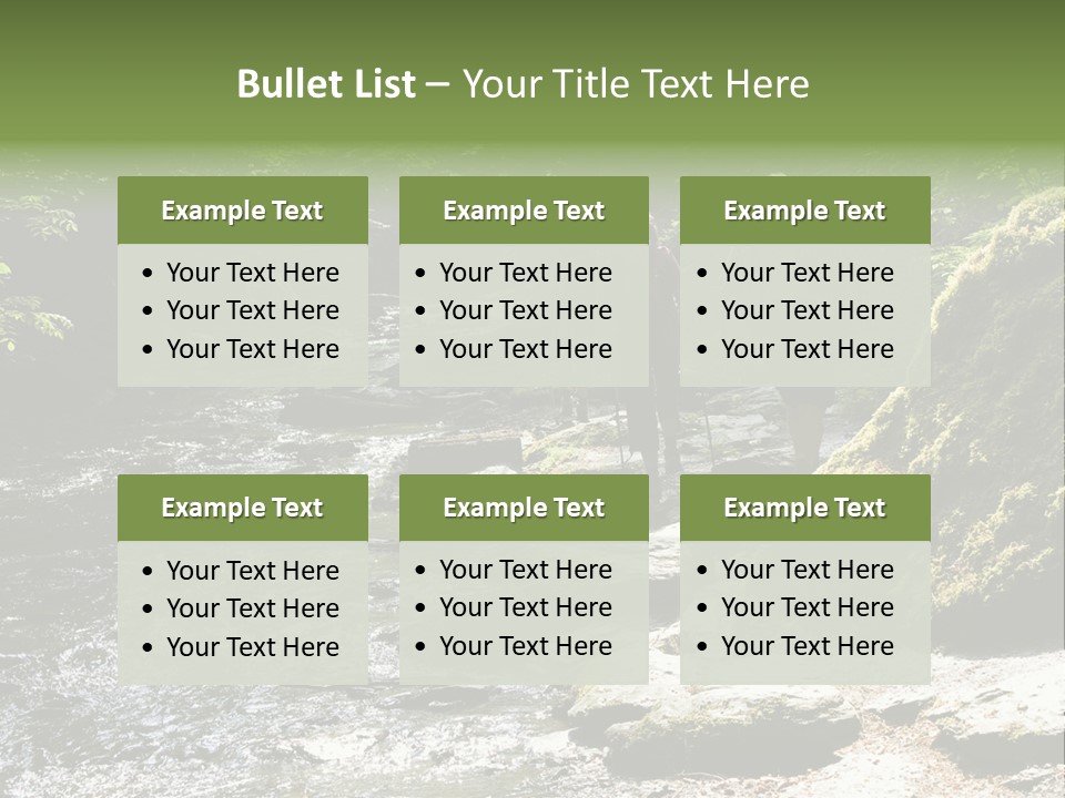 Stream Walking Way PowerPoint Template