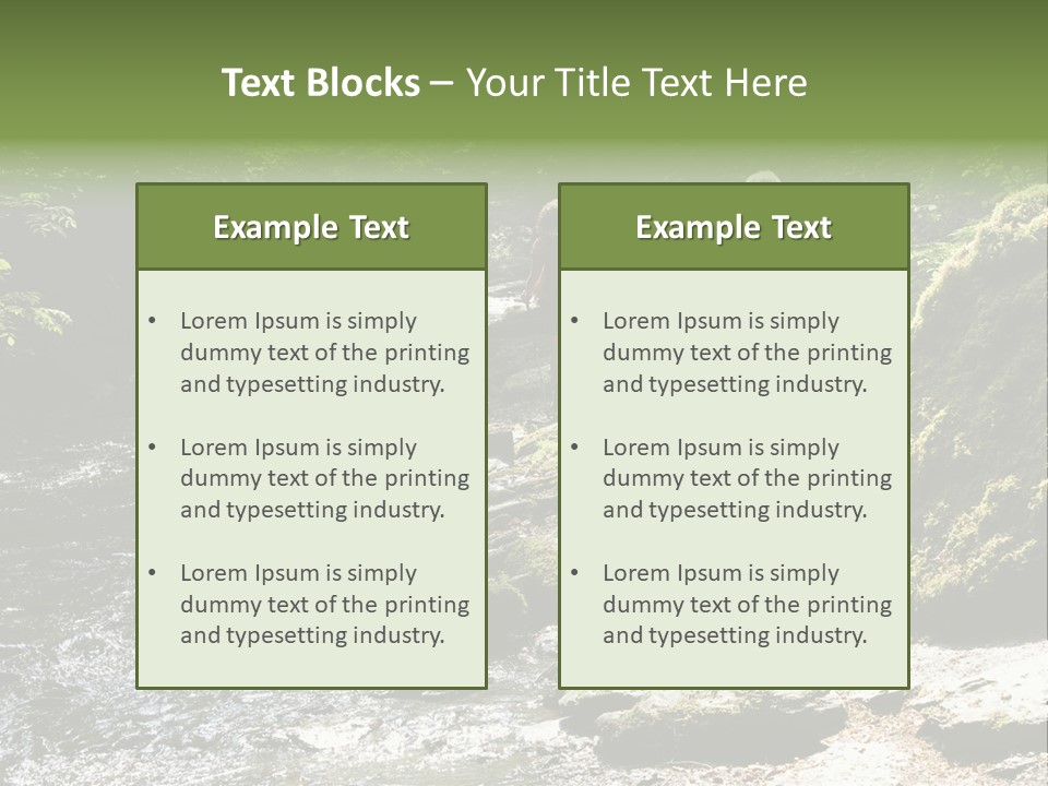 Stream Walking Way PowerPoint Template