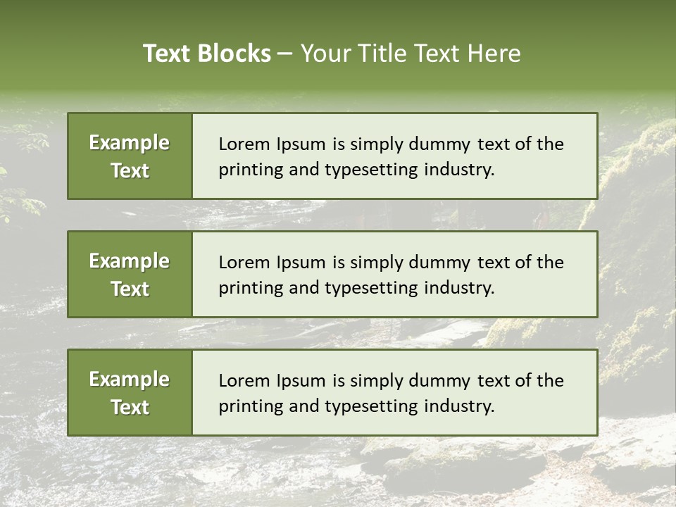 Stream Walking Way PowerPoint Template