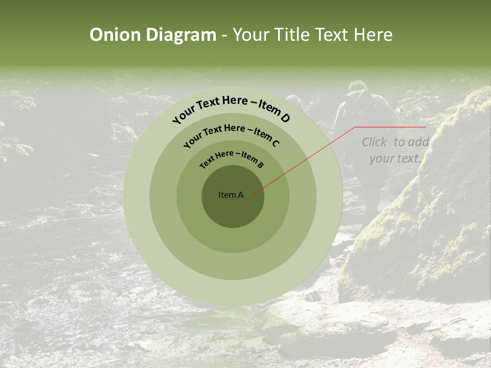 Stream Walking Way PowerPoint Template