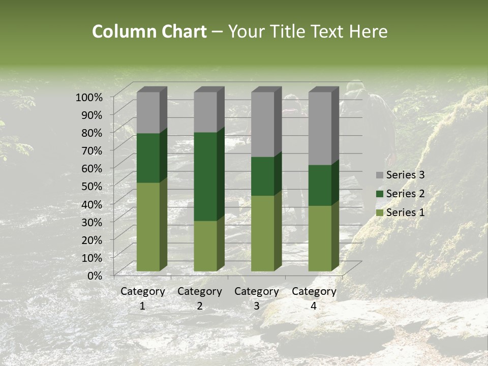 Stream Walking Way PowerPoint Template