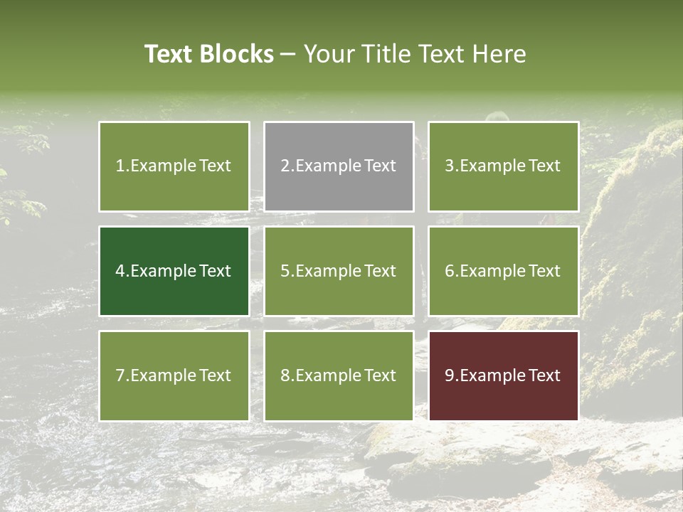 Stream Walking Way PowerPoint Template