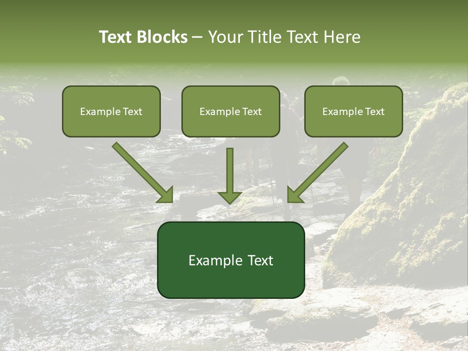 Stream Walking Way PowerPoint Template