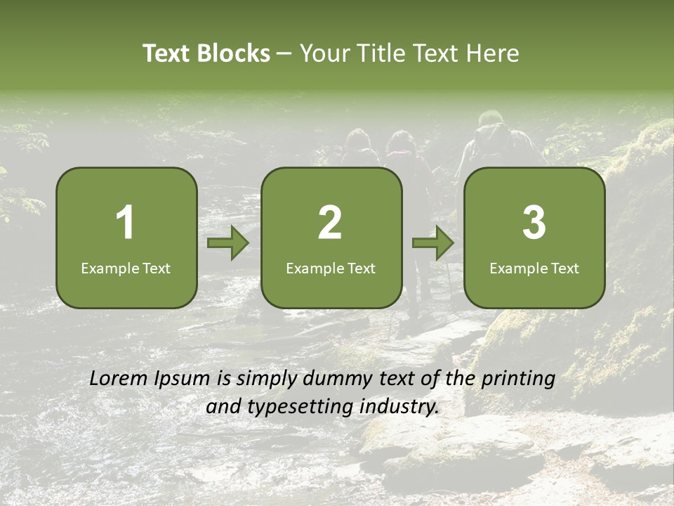 Stream Walking Way PowerPoint Template