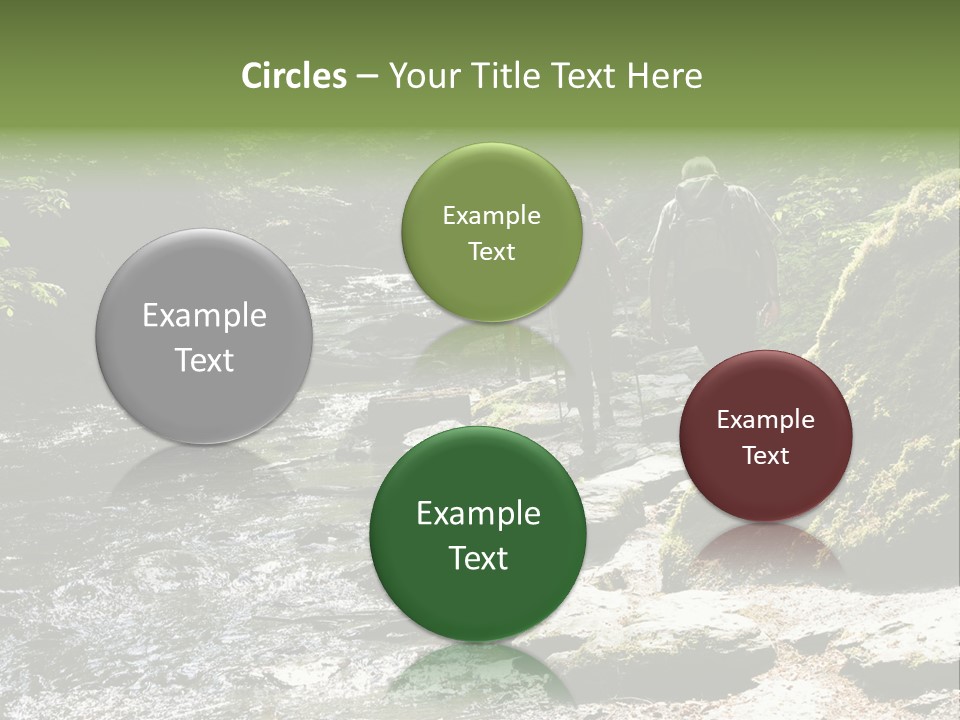 Stream Walking Way PowerPoint Template