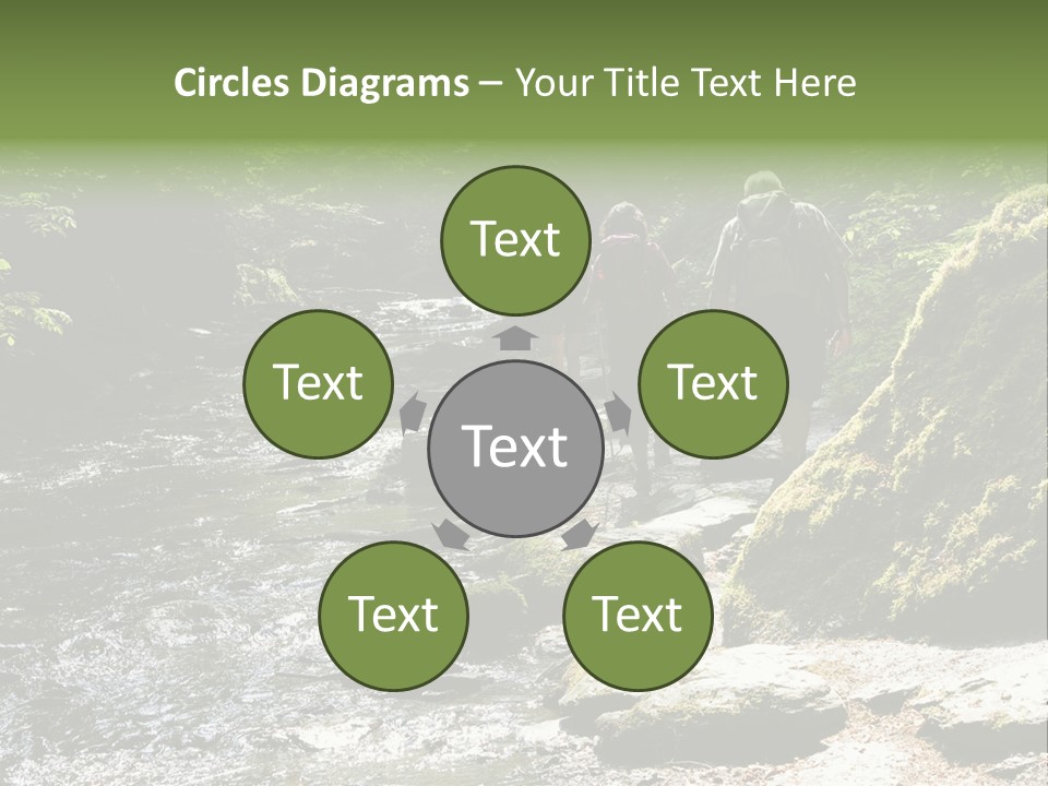 Stream Walking Way PowerPoint Template