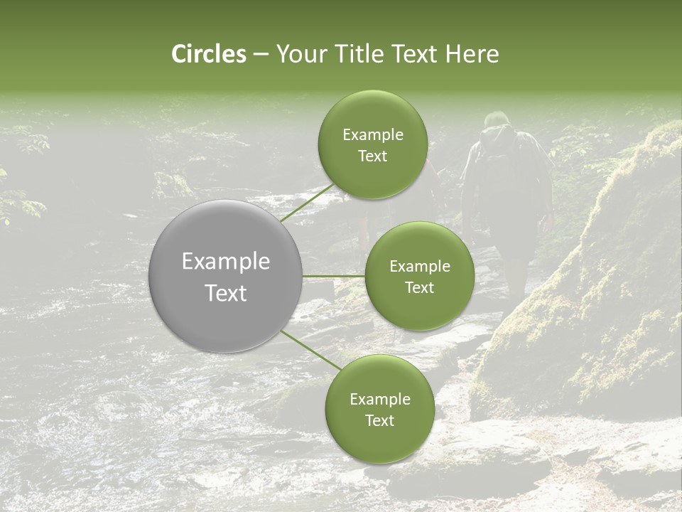 Stream Walking Way PowerPoint Template