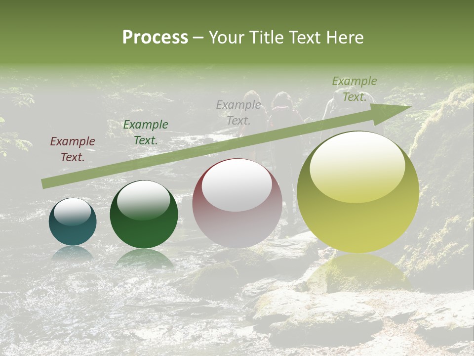 Stream Walking Way PowerPoint Template