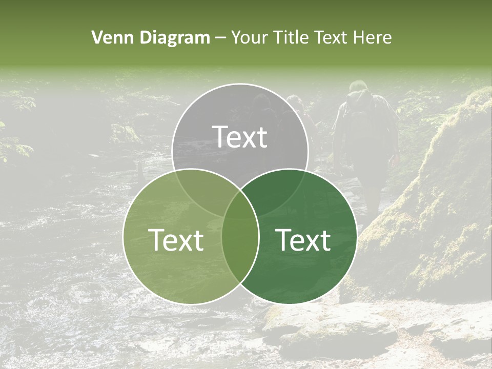 Stream Walking Way PowerPoint Template